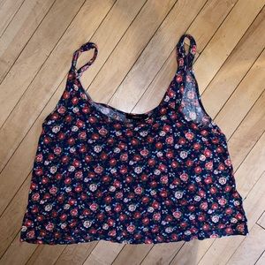 Forever 21 floral crop tank top